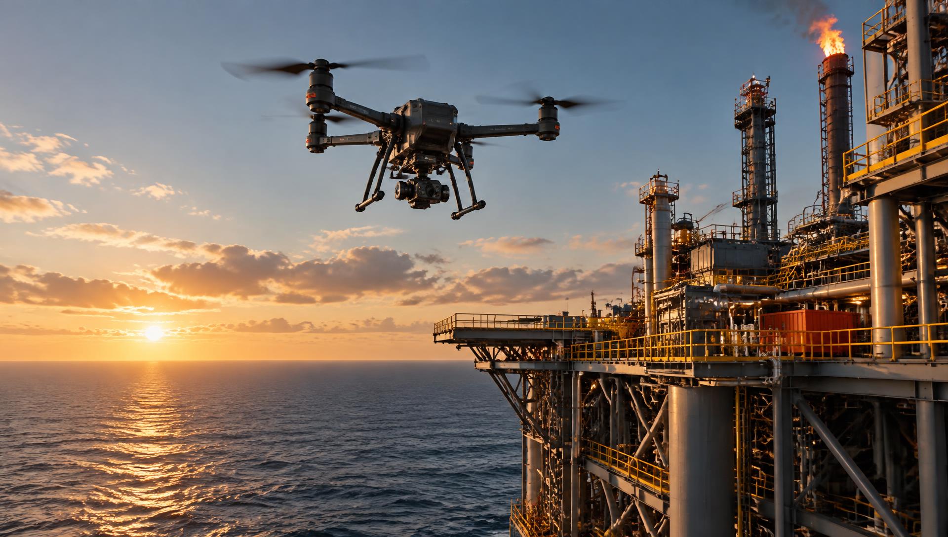 Drone em ambiente offshore